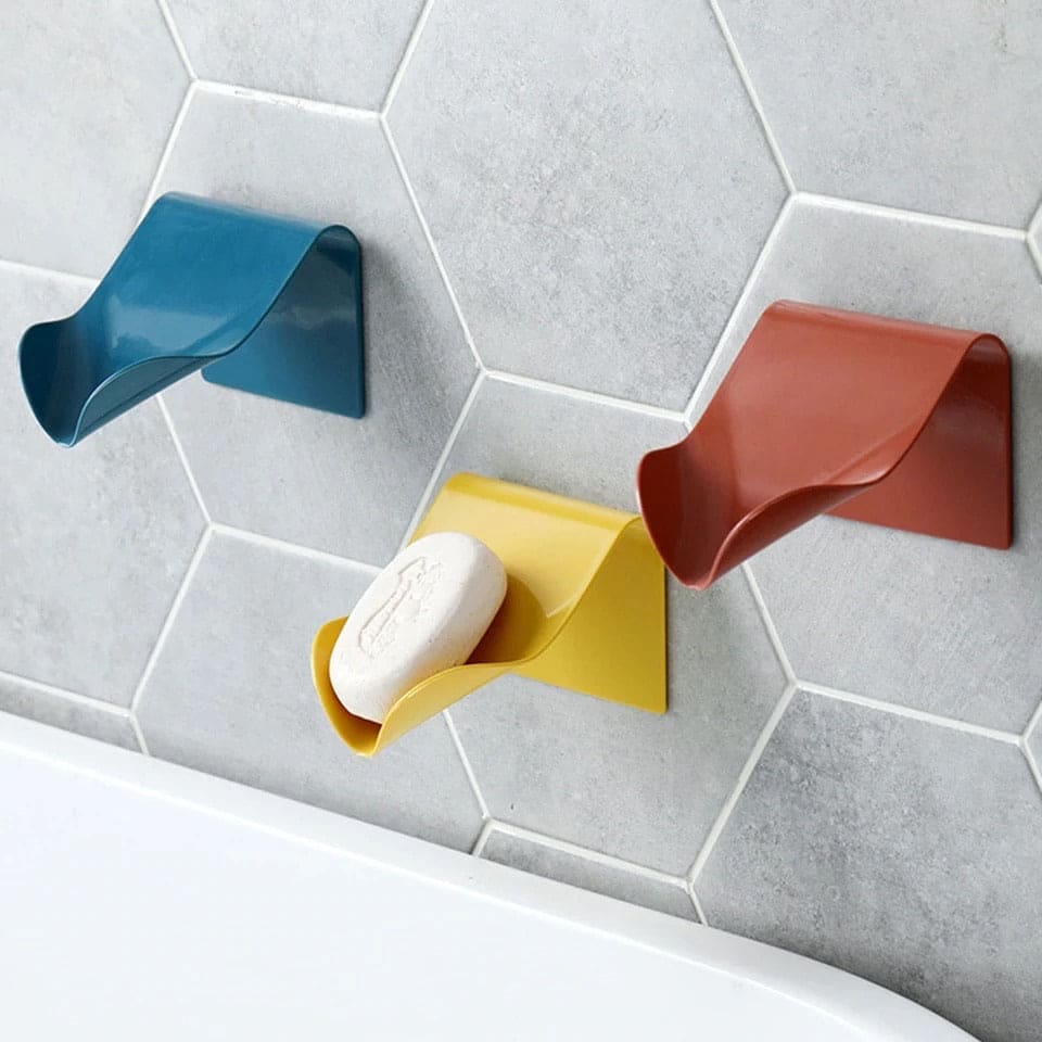 Strong Hold Soap Holder, Simple Self Draining Bar Soap Holder, Wall-Mounted Soap Rack Strong Hold Soap Holder, Simple Self Draining Bar Soap Holder, Wall-Mounted Soap Rack